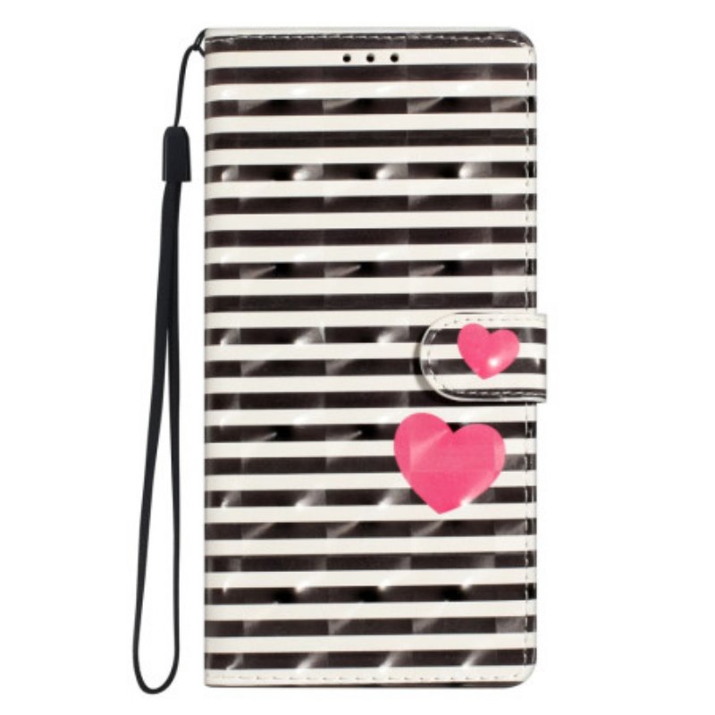 Fodral För Xiaomi 15t Pro Ränder Och Hjärta