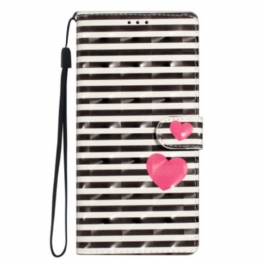 Fodral För Xiaomi 15t Pro Ränder Och Hjärta