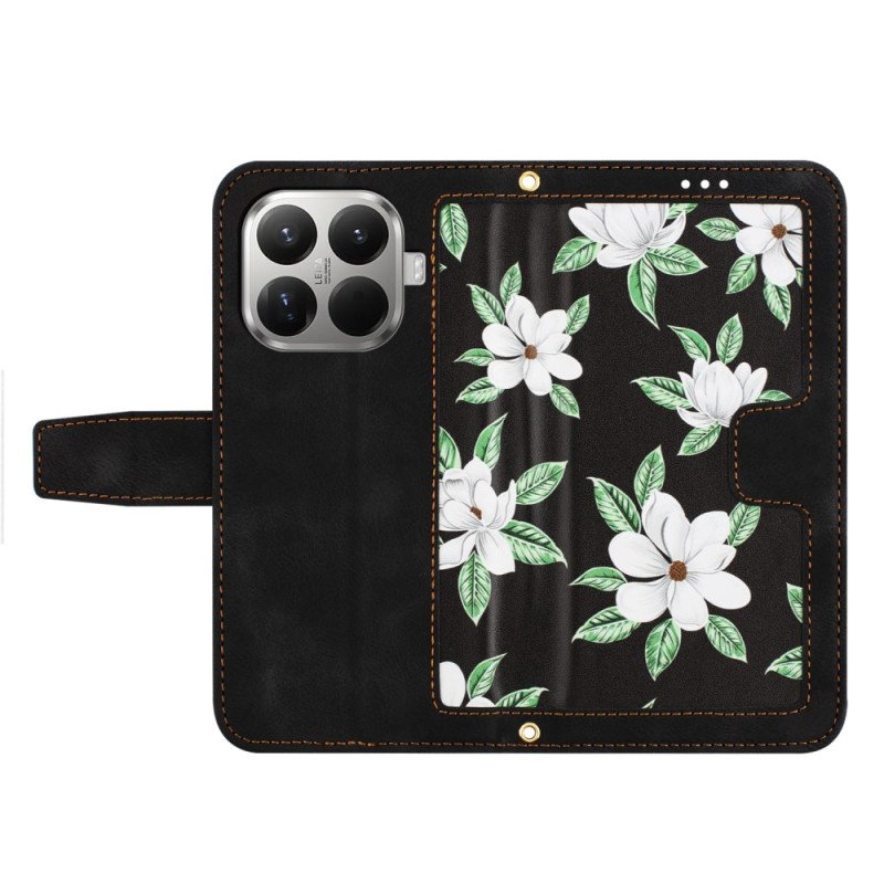 Fodral Xiaomi 15t Pro Blommönster Med Rem