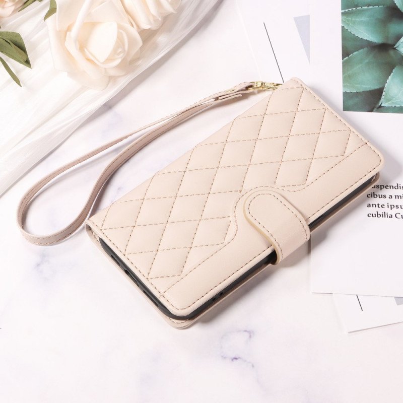 Fodral Xiaomi 15t Pro Quiltad Med Rem Och Axelrem