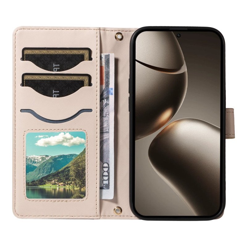 Fodral Xiaomi 15t Pro Quiltad Med Rem Och Axelrem