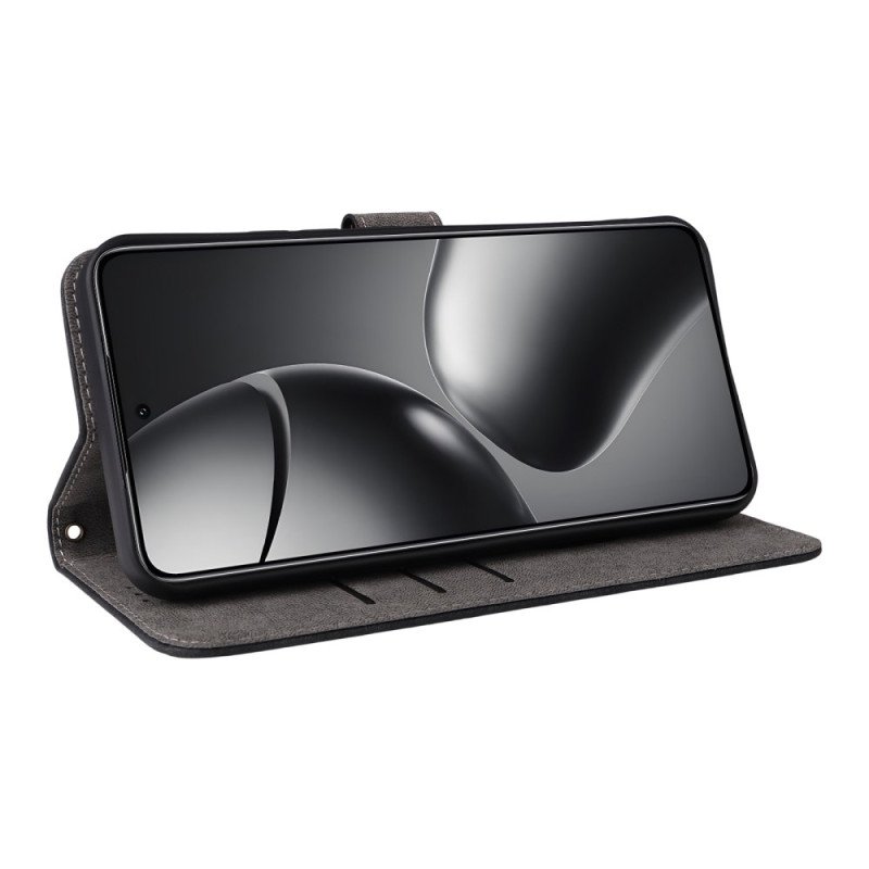 Fodral Xiaomi 15t Pro Rfid-plånbok Med Mockaeffekt