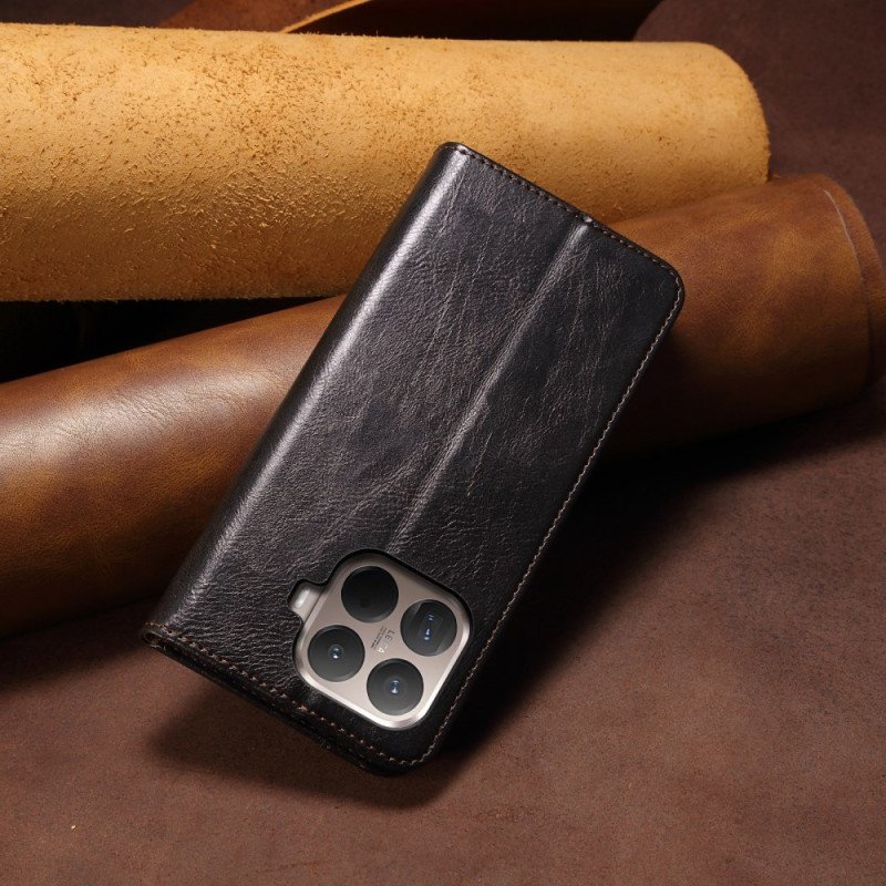 Folio-fodral Xiaomi 15t Pro Vaxat Konstläder