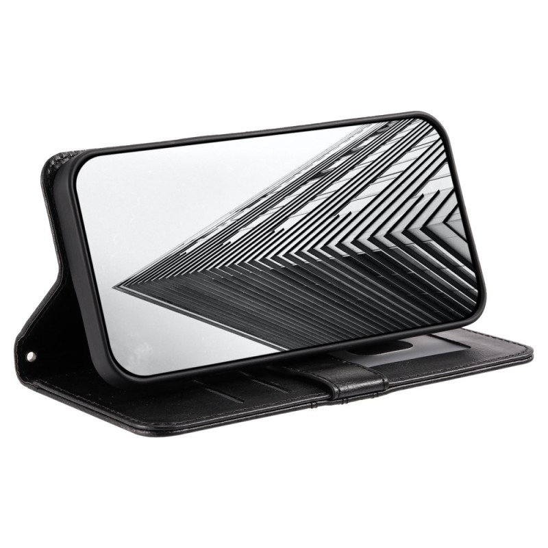 Läderfodral Xiaomi 15t Pro Telefonfodral 6 Kortfack Och Snodd