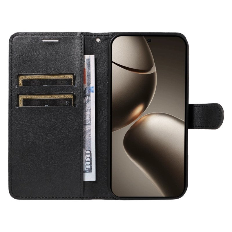 Läderfodral Xiaomi 15t Pro Telefonfodral Enfärgat Konstläder