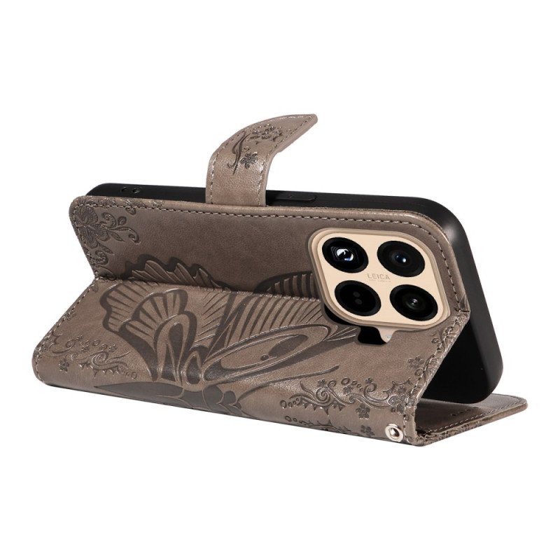 Läderfodral Xiaomi 15t Pro Telefonfodral Grafisk Fjäril