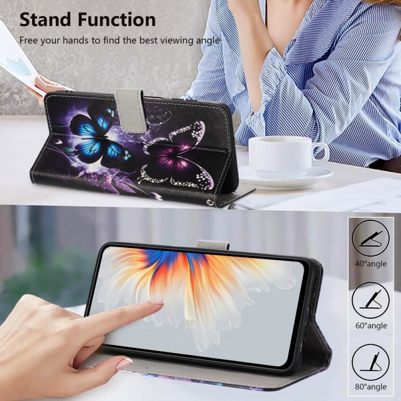 Läderfodral Xiaomi 15t Pro Telefonfodral Två Fjärilar