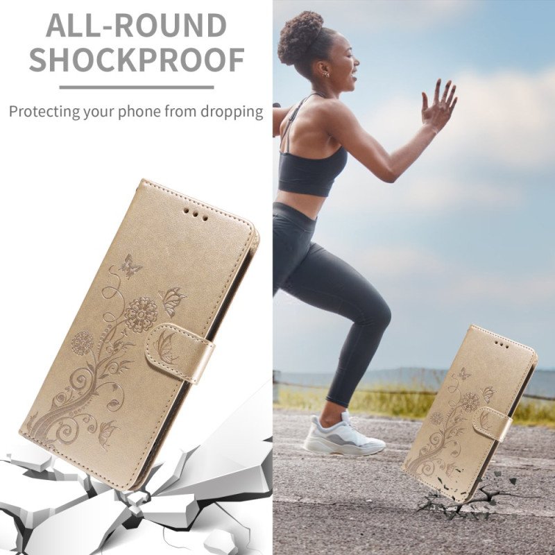 Läderskal Fodral Xiaomi 15t Pro Blommor