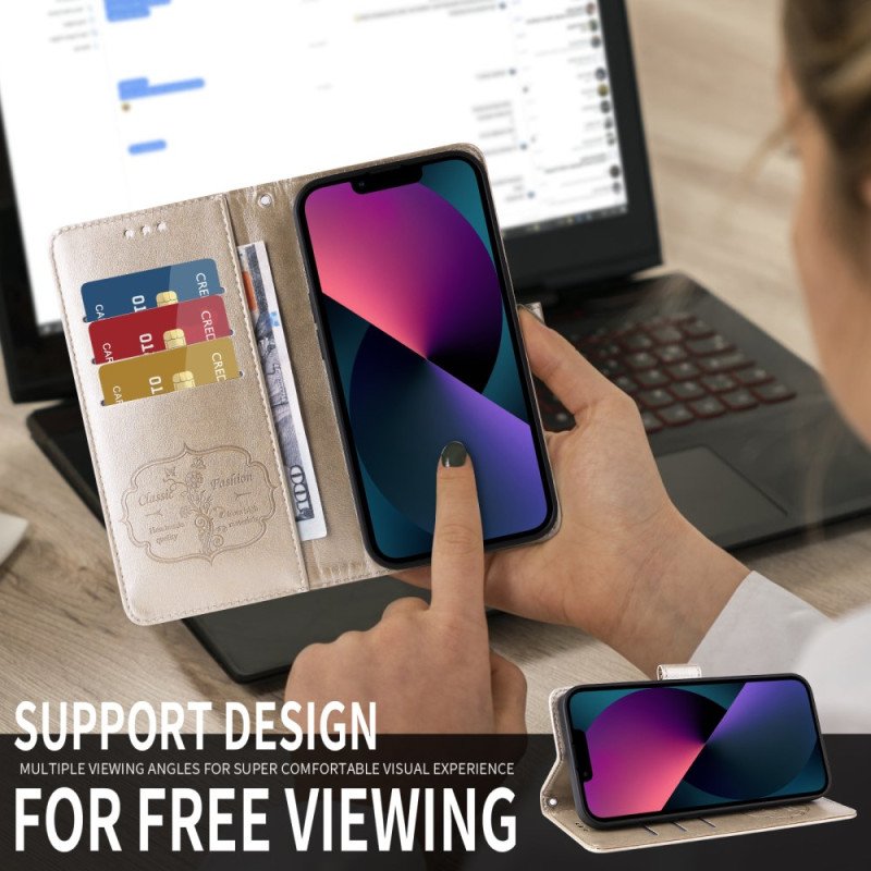 Läderskal Fodral Xiaomi 15t Pro Blommor