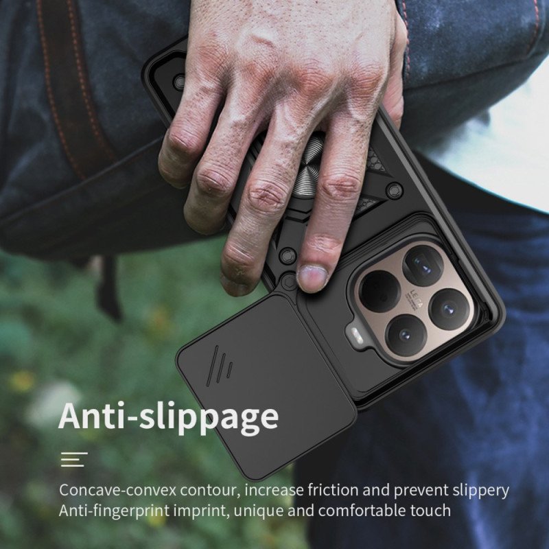 Skal Xiaomi 15t Pro Skjutbart Kameraskydd Och Stativ