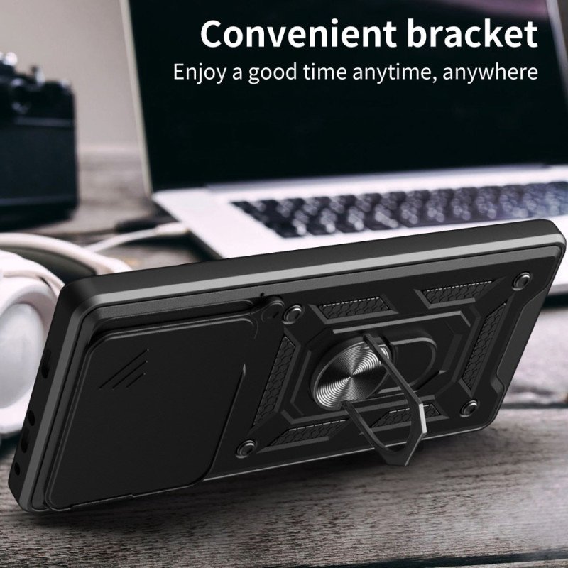 Skal Xiaomi 15t Pro Skjutbart Kameraskydd Och Stativ