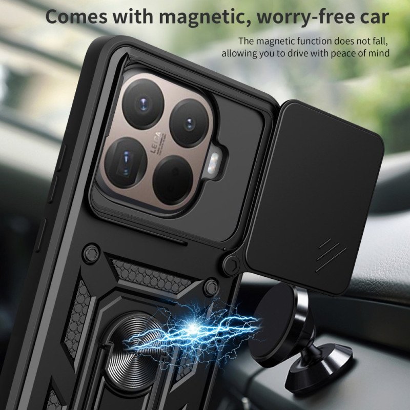 Skal Xiaomi 15t Pro Skjutbart Kameraskydd Och Stativ