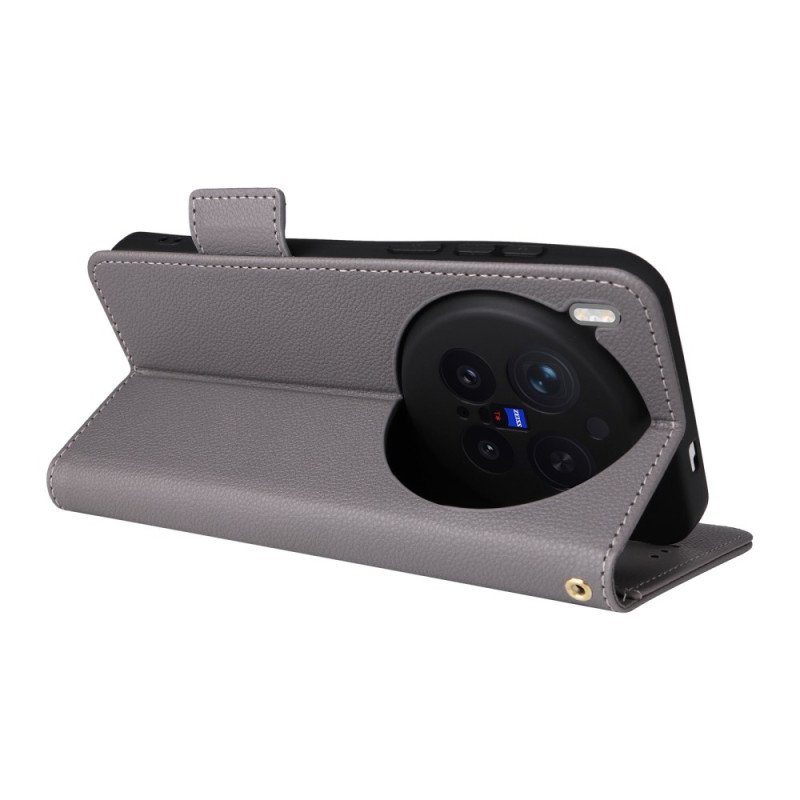 Fodral För Vivo X300 Pro Konstläder Med Rem