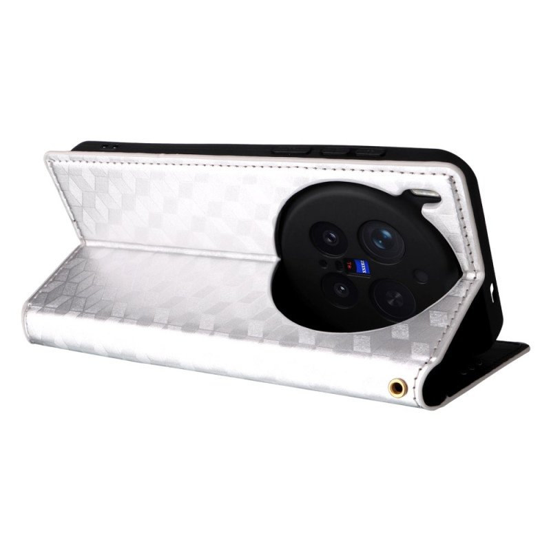 Folio-fodral Vivo X300 Pro Diamantmönster