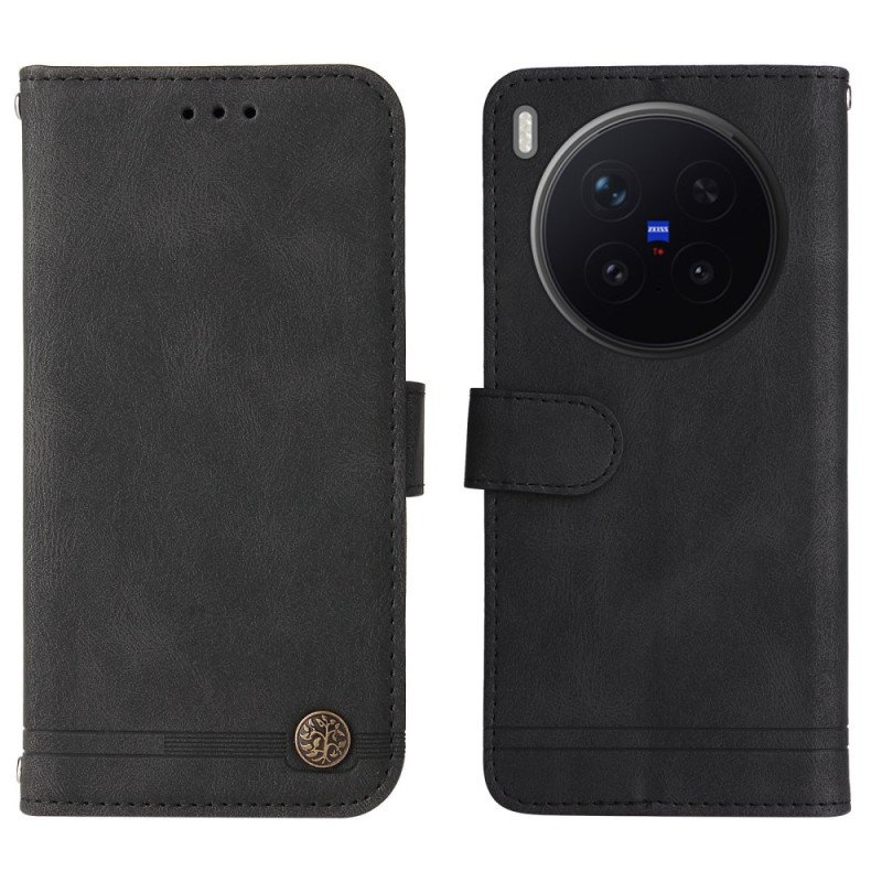 Folio-fodral Vivo X300 Pro Mockaeffekt Med Nit