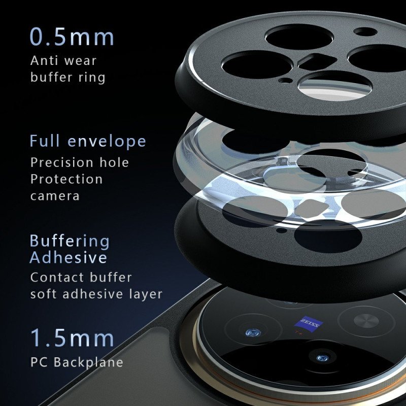 Skal För Vivo X300 Pro Mattsvart Genomskinlig