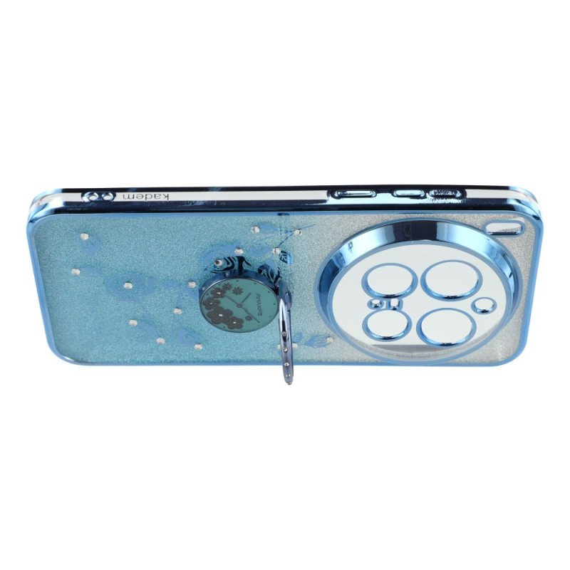 Skal För Vivo X300 Pro Ringhållare Med Blommor Och Strass