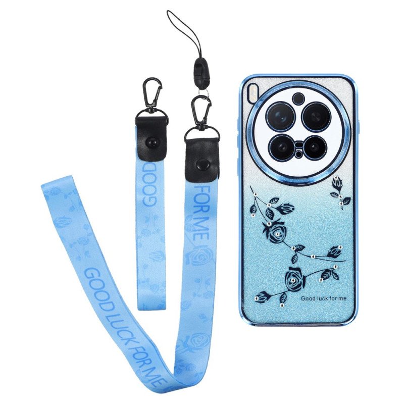 Skal Vivo X300 Pro Remmar Med Blommor Och Strass