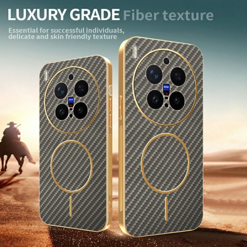 Skal Vivo X300 Pro Telefonfodral Kolfiberstruktur