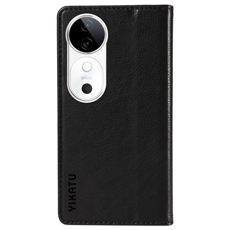 Folio-fodral Vivo V40 5g Vintageeffekt Yikatu