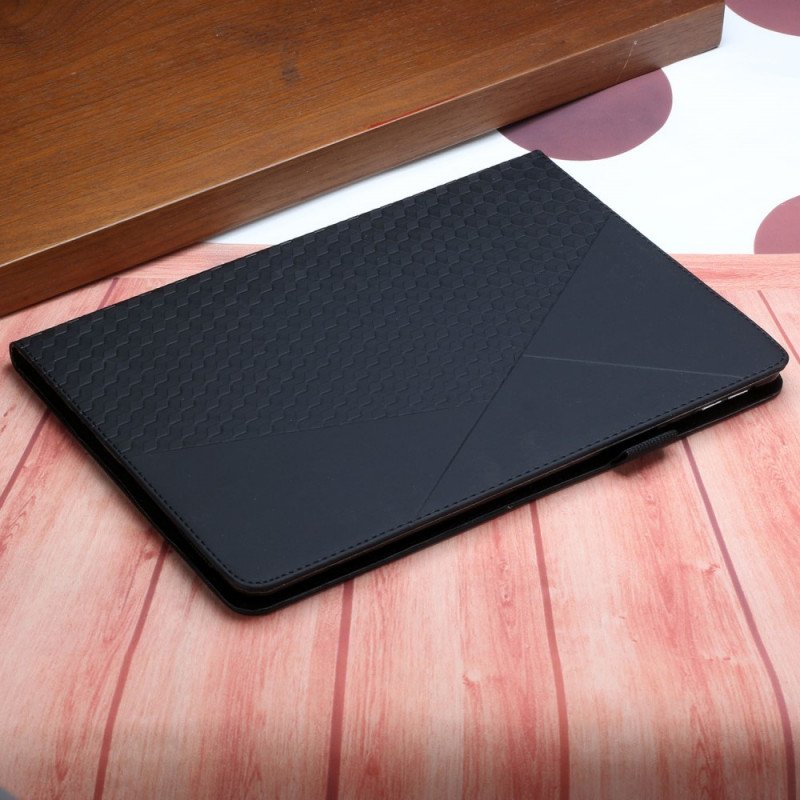 Folio-fodral Samsung Galaxy Tab A8 (2021) Texturerat Elastiskt Band