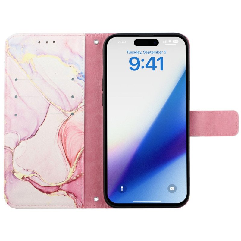 Fodral iPhone 15 Plus Marmor Med Band