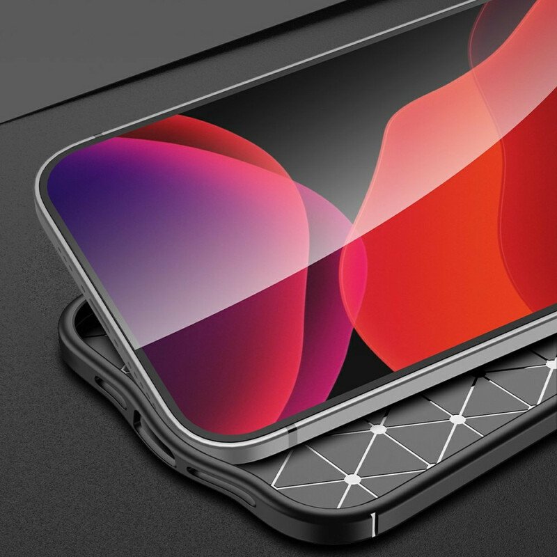 Mobilskal iPhone 13 Pro Max Dubbel Linje Litchi Läder Effekt