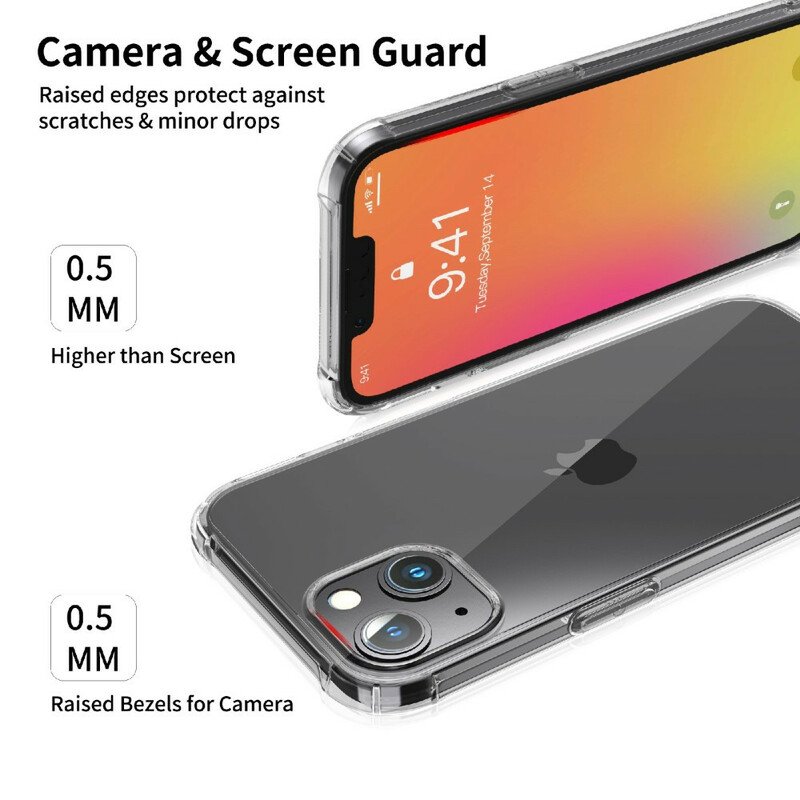 Skal iPhone 13 Pro Max Transparenta Leeu Skyddskuddar