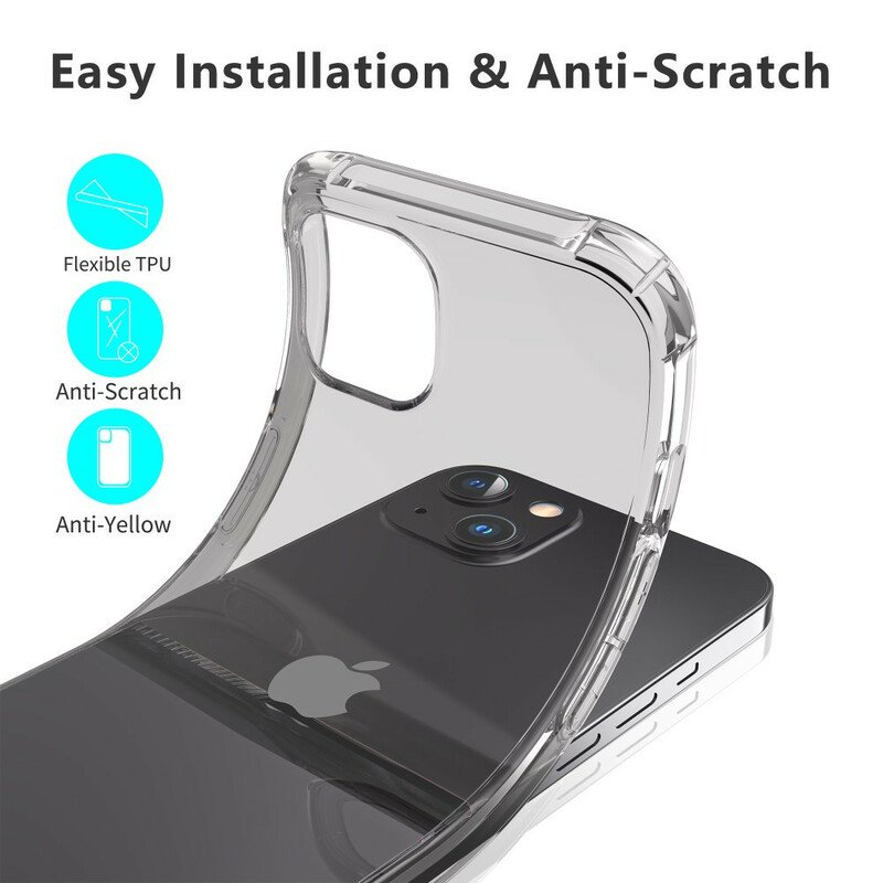 Skal iPhone 13 Pro Max Transparenta Leeu Skyddskuddar