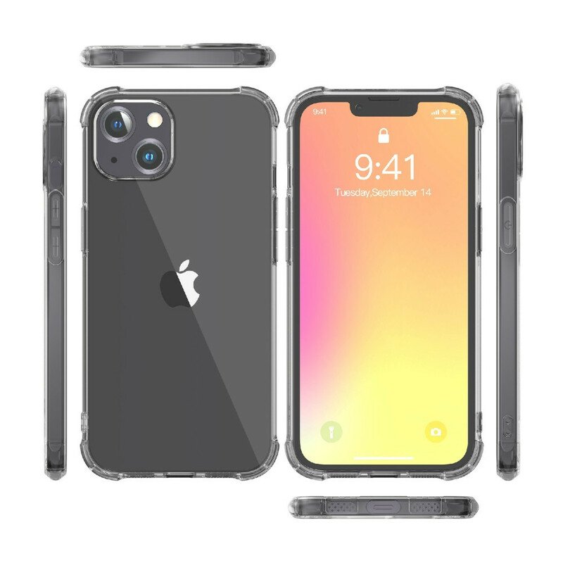 Skal iPhone 13 Pro Max Transparenta Leeu Skyddskuddar