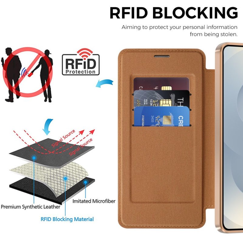 Folio-fodral För Samsung Galaxy S26 Plus Vadderad Rfid-korthållare