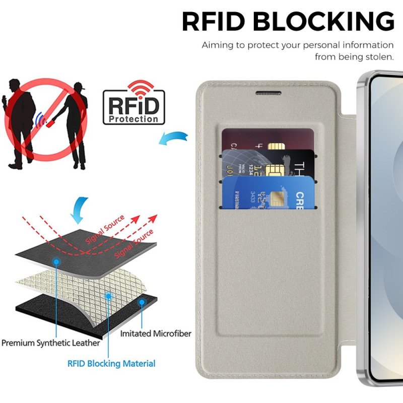 Folio-fodral Samsung Galaxy S26 Plus Magnetisk Med Rfid-korthållare