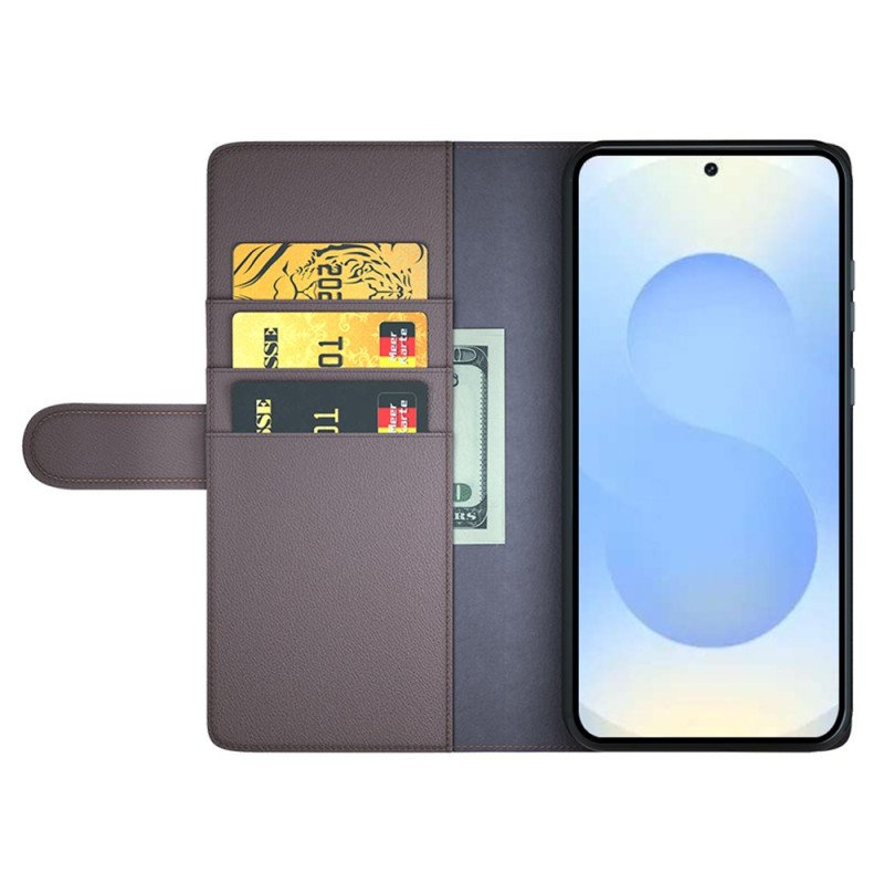 Läderfodral Samsung Galaxy S26 Plus Telefonfodral Äkta Läder