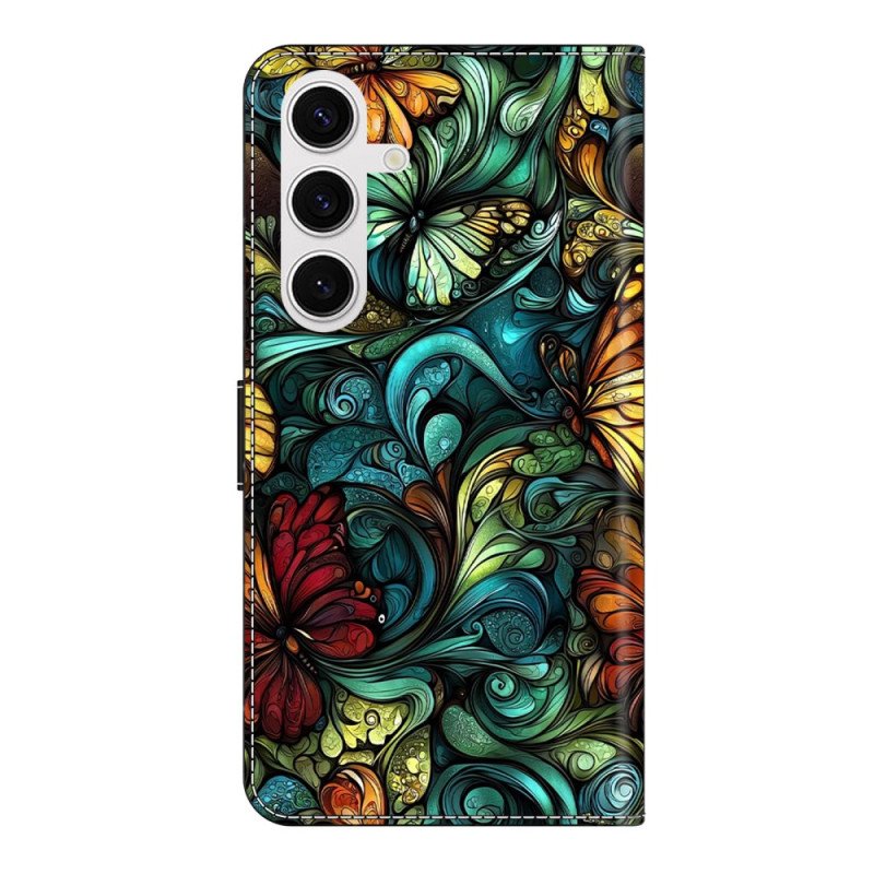 Läderfodral Samsung Galaxy S26 Plus Telefonfodral Akvarellblommor Och Växter
