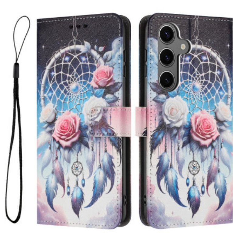 Läderfodral Samsung Galaxy S26 Plus Telefonfodral Blommig Drömfångare