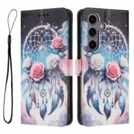 Läderfodral Samsung Galaxy S26 Plus Telefonfodral Blommig Drömfångare