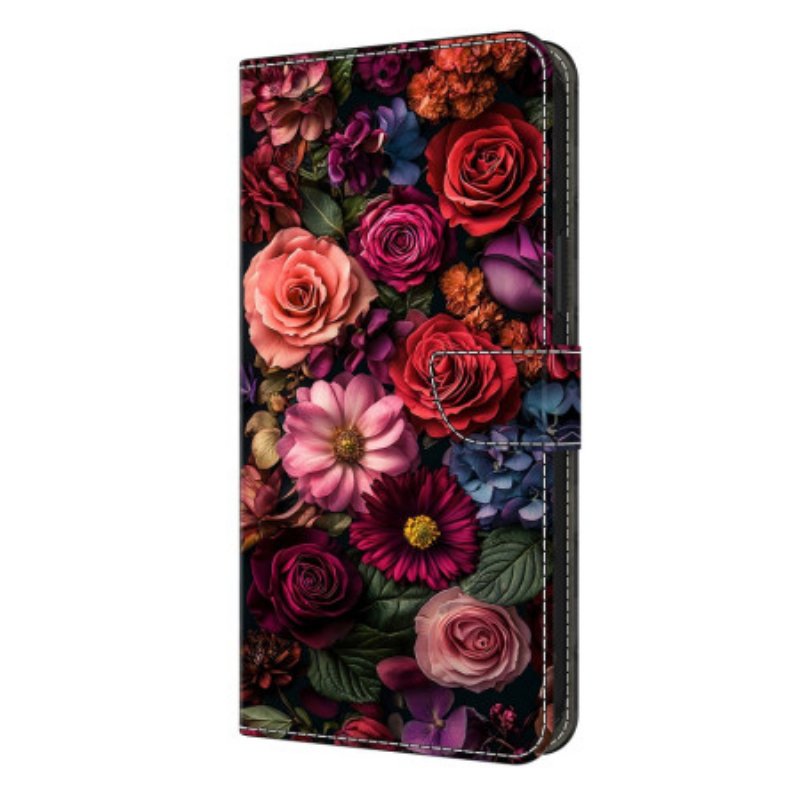 Läderfodral Samsung Galaxy S26 Plus Telefonfodral Blommönster