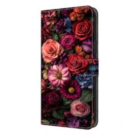 Läderfodral Samsung Galaxy S26 Plus Telefonfodral Blommönster