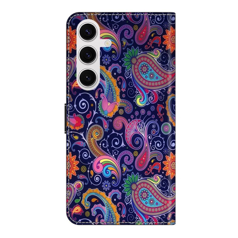 Läderfodral Samsung Galaxy S26 Plus Telefonfodral Etnisk Vinranka