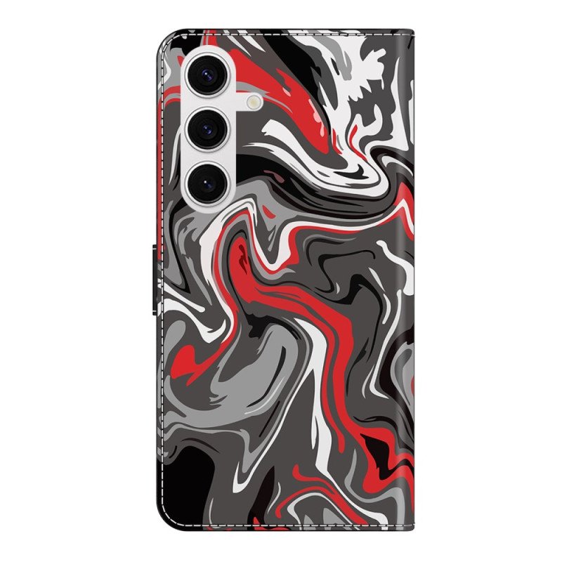 Läderfodral Samsung Galaxy S26 Plus Telefonfodral Stenmönster