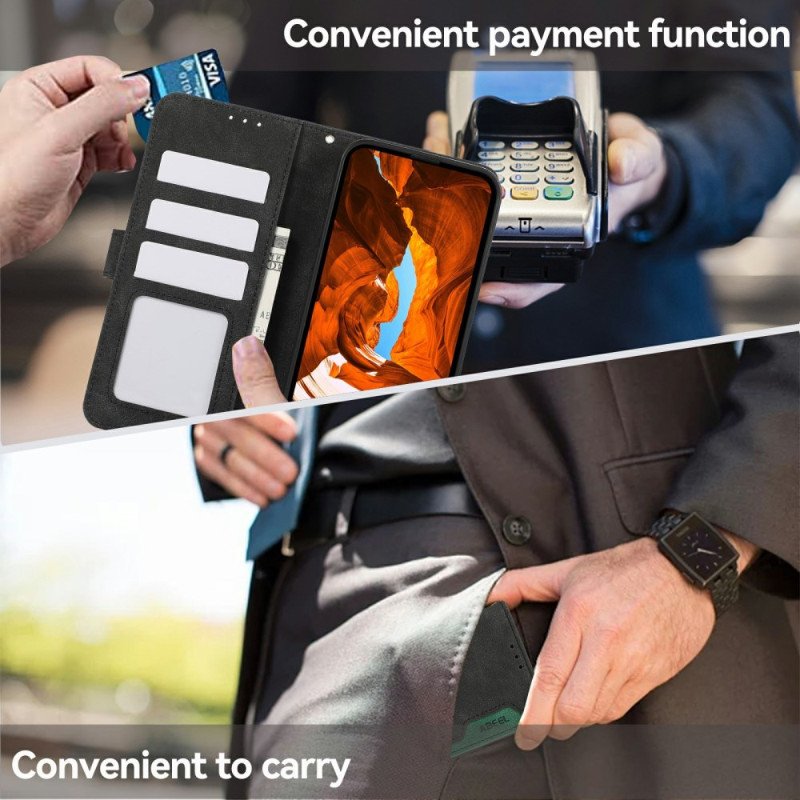 Läderfodral Samsung Galaxy S26 Plus Telefonfodral Tvåfärgad Rfid-abeel