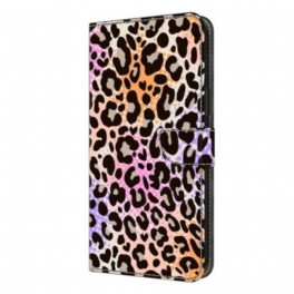 Läderskal Fodral Samsung Galaxy S26 Plus Prickigt Leopardmönster
