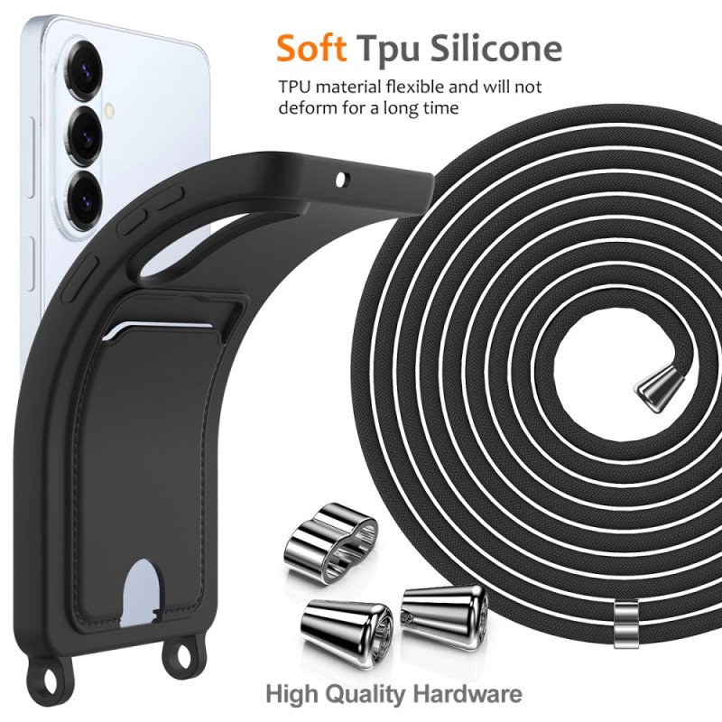 Skal För Samsung Galaxy S26 Plus Korthållare Och Snodd