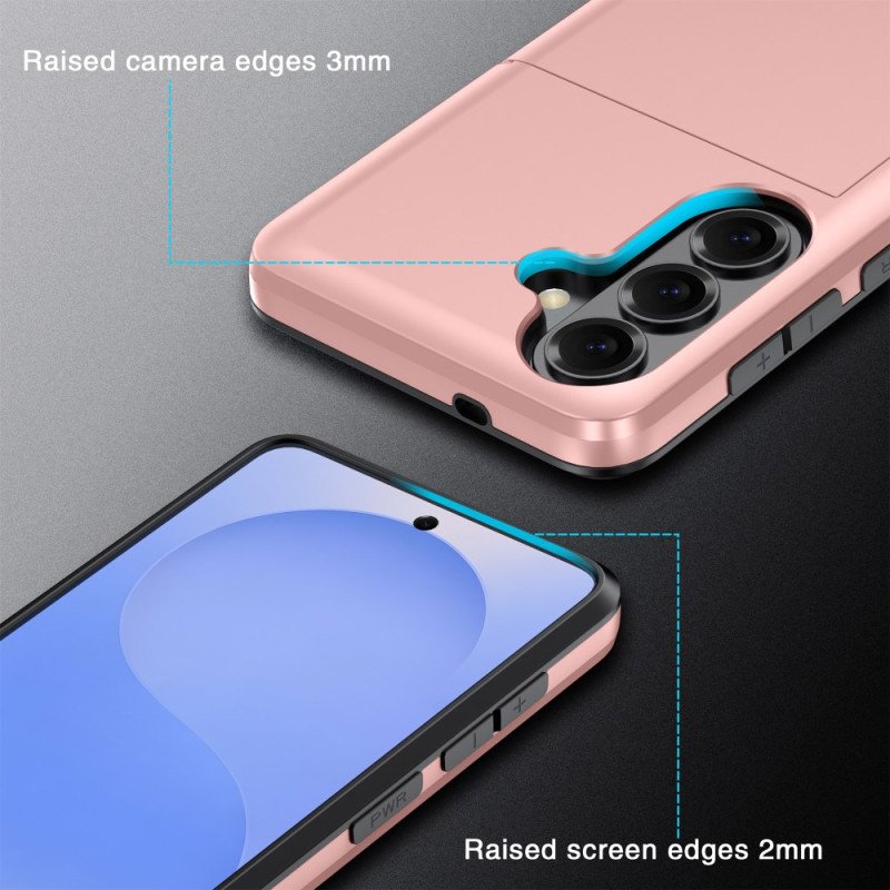 Skal Samsung Galaxy S26 Plus Telefonfodral Korthållare Med Metallisk Effekt