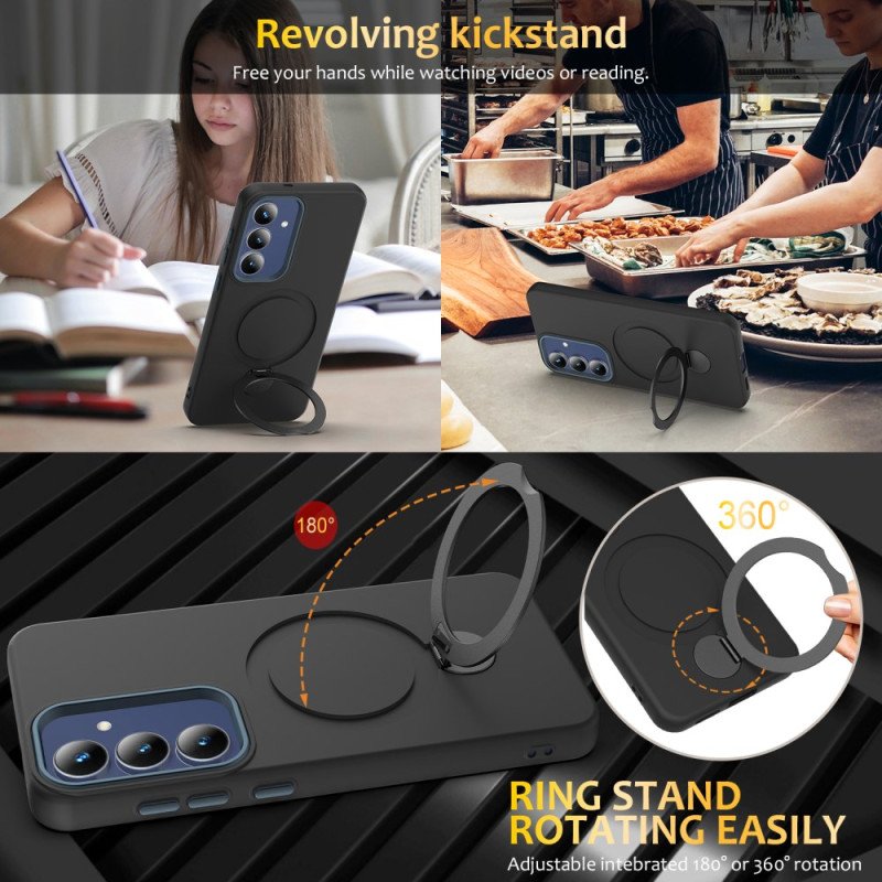 Skal Samsung Galaxy S26 Plus Telefonfodral Magnetisk Med Roterande Ring Och Stativ