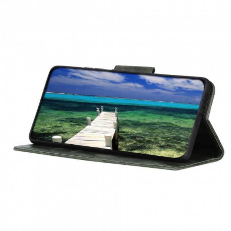 Fodral Realme 8 / 8 Pro Lädereffekt Vändbart Lås