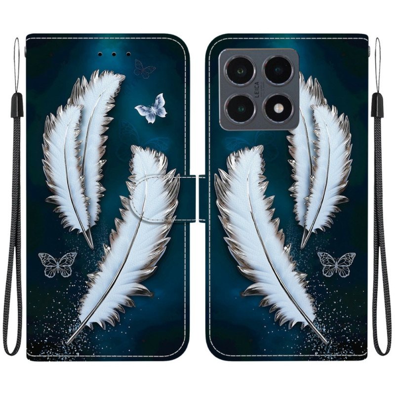 Fodral Xiaomi 15t Vita Fjädrar