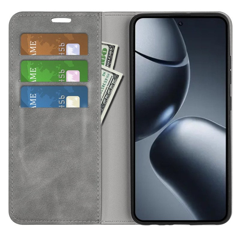 Folio-fodral Xiaomi 15t Lädermodell