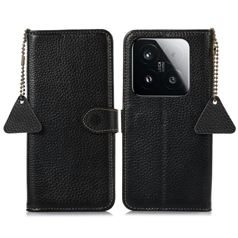 Läderfodral Xiaomi 15t Telefonfodral Rfid-skydd I Äkta Läder