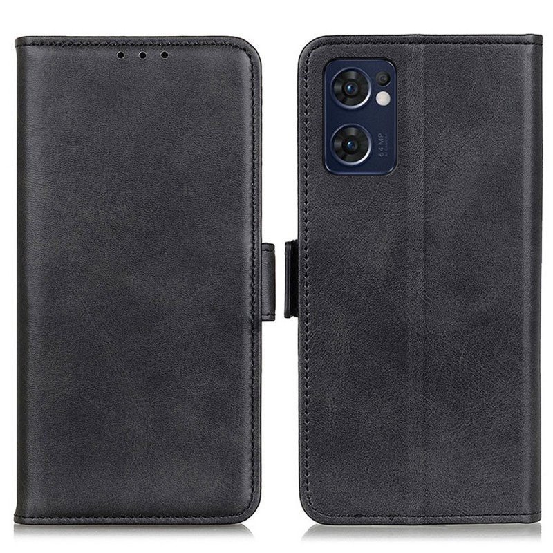 Fodral Oppo Find X5 Lite Folio-fodral Dubbel Klaff